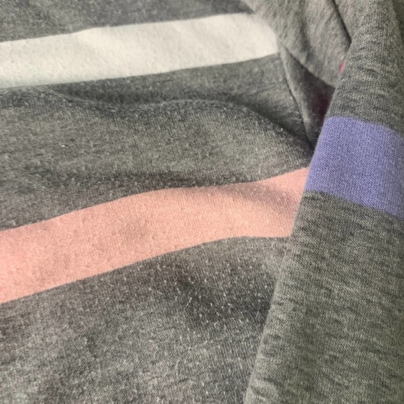 Cabana By Crown & Ivy Womens T-Shirt Size XL Gray Striped Baby Terry Pullover‎ - Picture 7 of 13